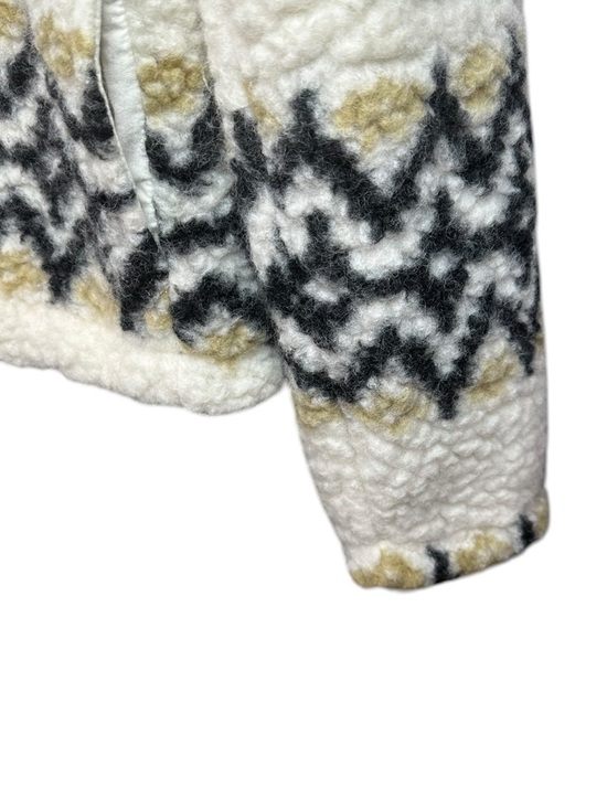 J. Crew Jacquard-print Sherpa half-zip fleece pullover Size Small Style CF278 - Picture 2 of 12